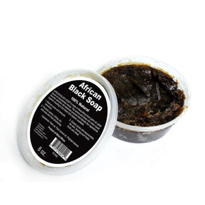 African Raw Black Soap Paste, 8 oz.