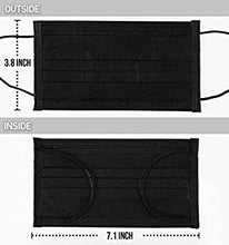 Load image into Gallery viewer, 3-Ply Disposable Face Mask-BLACK