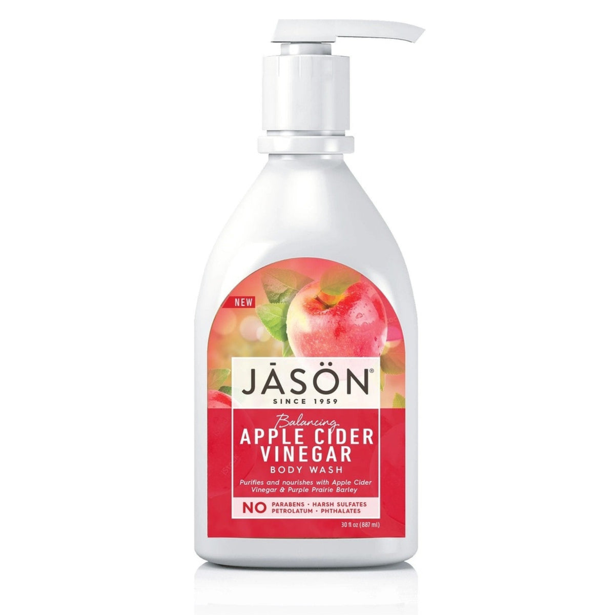 Jason Balancing Apple Cider Vinegar Body Wash, 30 fl oz (887 ml) Grace
