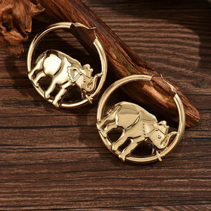 Vintage Vibes | Elephant Hoop Earrings