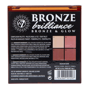 W7® Bronze Brilliance Bronze & Glow Makeup Palette