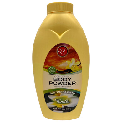Vanilla Scented Absorbent Body Powder - 100% Talc Free
