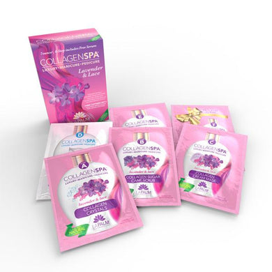 LaPalm Collagen Spa Pedi & Mani Kit - Lavender & Lace (6 steps)