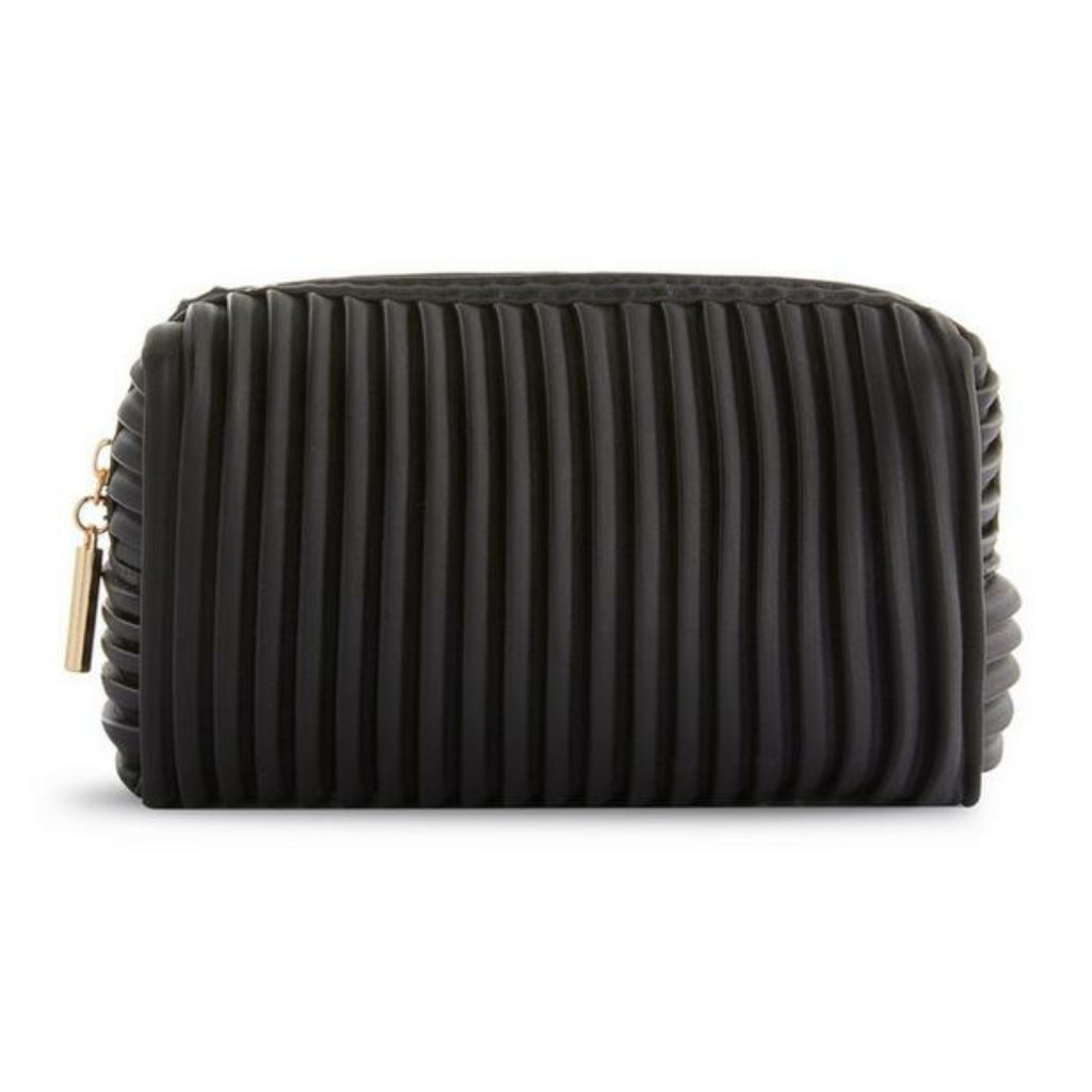 Black Satin Diva Cosmetic Bag
