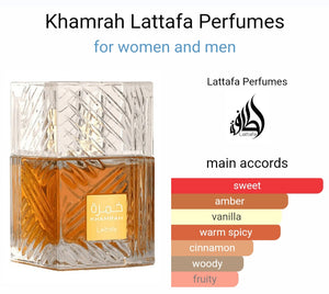 Khamrah | Eau De Parfum Spray (100 ml - 3.4Fl oz) by Lattafa