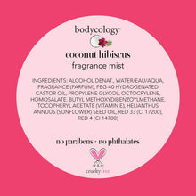 Load image into Gallery viewer, Bodycology Fragrance Body Mist, Coconut Hibiscus, 8 fl oz