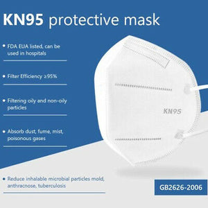 Disposable KN95 Respirator Face Masks, Adult Size-3 pack
